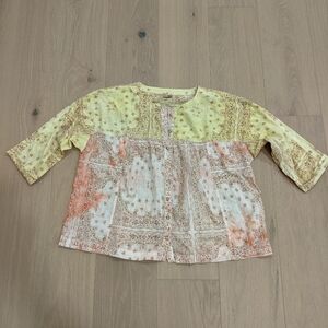 Bandana print boxy fit Pilcro blouse